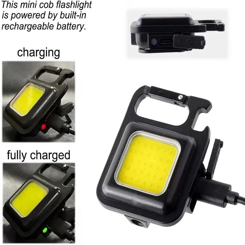 Cob Rechargeable Portable Keychain Light